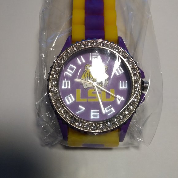 LSU Tigers NCAA Women's Watch Rubber Band NEW - Picture 3 of 3